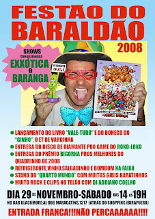 Cartaz da festa de Marcio Baraldi