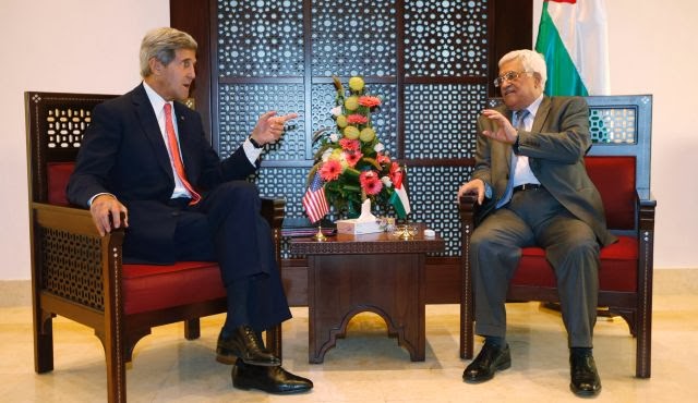 John Kerry and Mahmoud Abbas