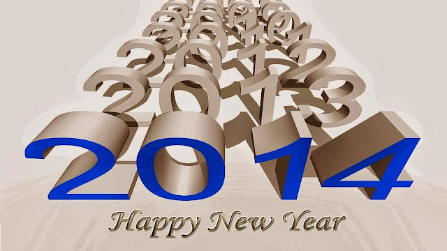 Animated Happy New Year 2014 Greetings HD Wallpaper Free Download