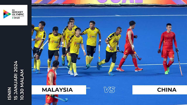 Jadual Siaran Langsung Malaysia vs China Hoki Kelayakan Olimpik 2024