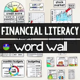 Scaffolded Math and Science - Financial Literacy Word Wall