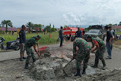 Anggota Koramil 08/Bakongan Bersama Muspika Kembali Turun Melaksanakan Gotong Royong