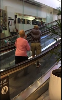 Funny Video: Old People Caught On Tape Going Wrong Way On A Moving Walkway!