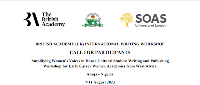 Opportunity for Hausa Female Writers - British Academy (UK) International Writing Workshop