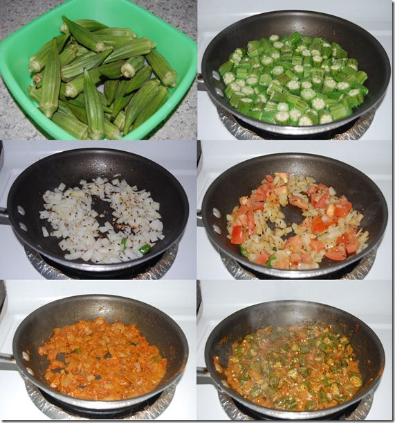 Vendakkai curry process
