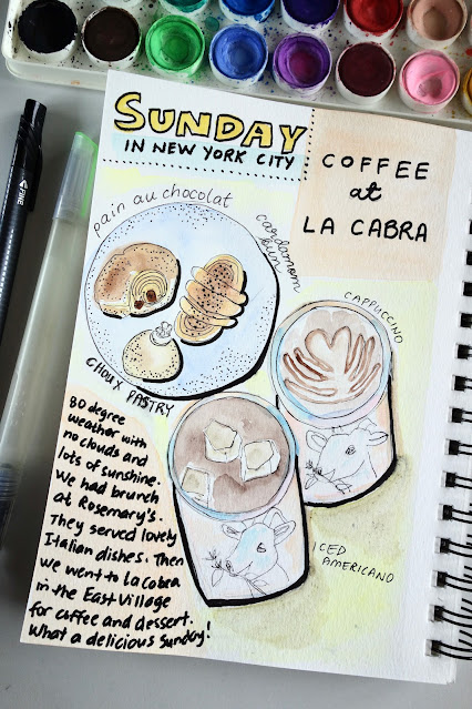 La Cabra New York,"Draw Your Day", Samantha Dion Baker, visual journal, travel journal, drawing, how to draw, sketchbook, sketchbook practice, blah to TADA, drawing book