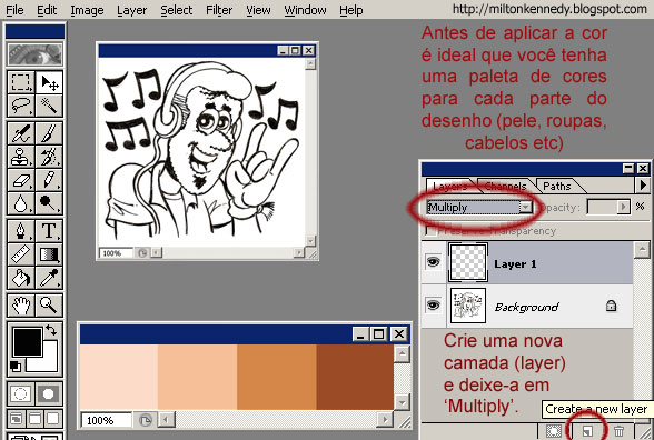 Como colorir desenhos com photoshop