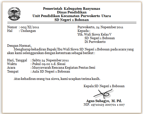 Aplikasi Komputer cara dan contoh membuat surat undangan