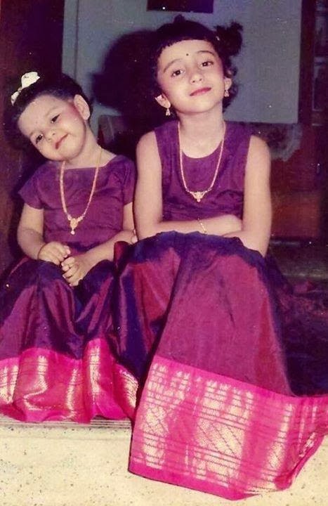 Actress Trisha Krishnan (Right) Childhood Pic | Actress Trisha Krishnan Childhood Photos | Real-Life Photos