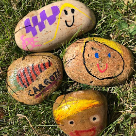 Painted rocks by children