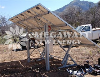 Solar water pump for fish pond in South Africa