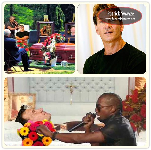 Fotografía post mortem del actor Patrick Swayze en el 2009. Fue enterrado en el cementerio de los Ángeles.