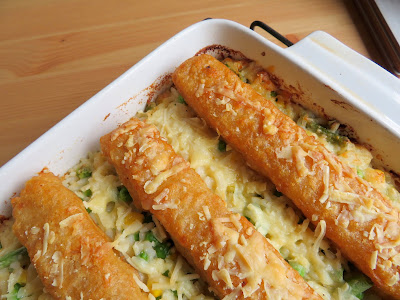 Fish Stick Casserole with Cheesy Vegetable Rice