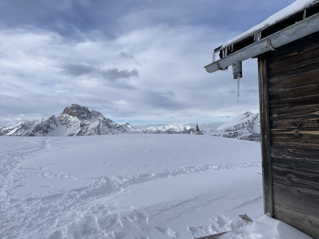 Monte piana in inverno con la neve