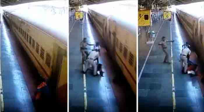 Railway police miraculously rescued passenger who fell out of train, Palakkad, News, Passengers, Railway, Police, Kerala
