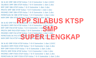 super lengkap rpp silabus ktsp smp