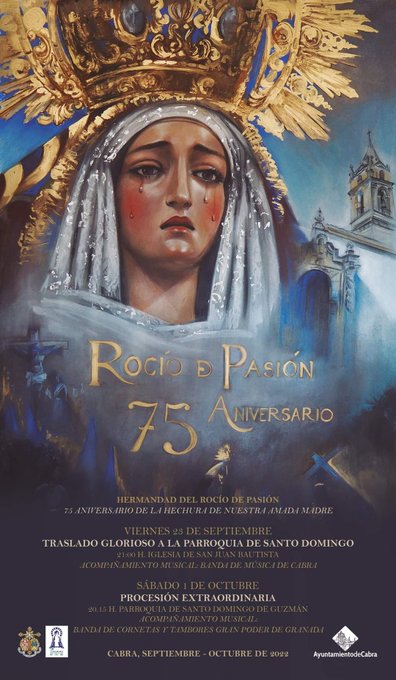  Cartel anunciador de la Salida extraordinaria de Nuestra Madre del Rocío de Cabra 2022
