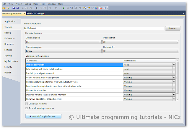 Visual Basic 2010 - Properties pic