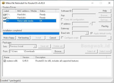 Install Mikrotik di USB Gambar 1