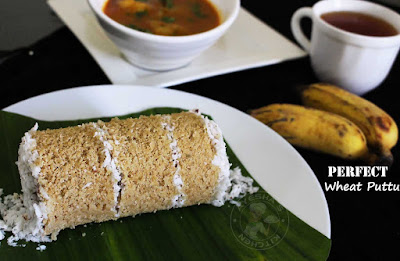 gothambu puttu with tips to make soft puttu kerala style wheat puttu indian breakfast recipes healthy breakfast