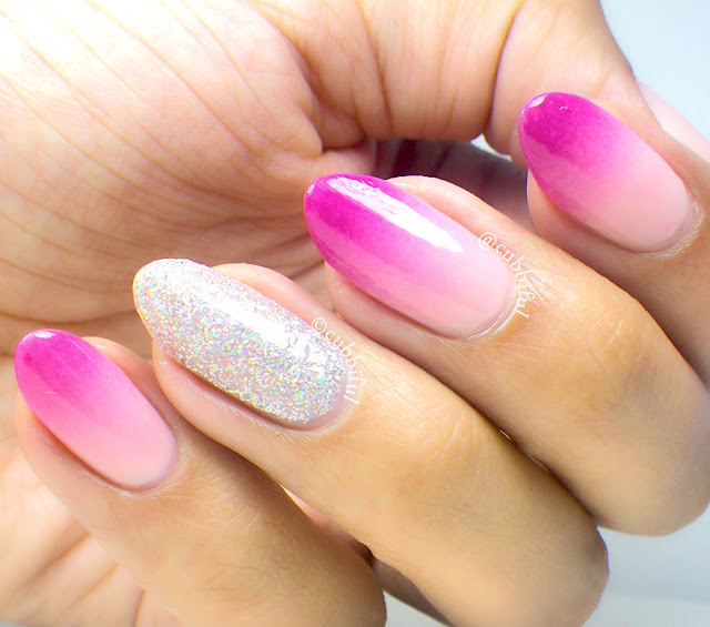 pink gradient nails