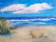 Florida Beach Scene acrylic 9 x 12 canvas board Madeline Reilly