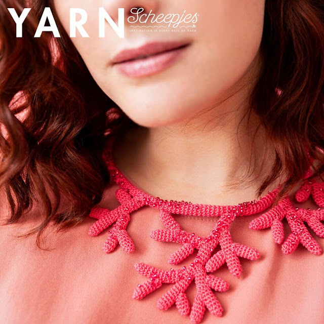 Staghorn Necklace by Carmen Jorissen  Yarn: Scheepjes Maxi Sweet Treat*  Website: New Leaf Designs