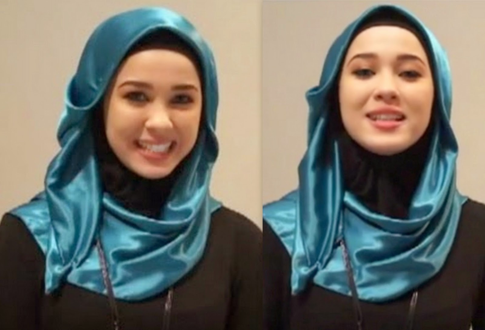 Butik Aludra Selebriti Malaysia Cantik Menggayakan Tudung Satin