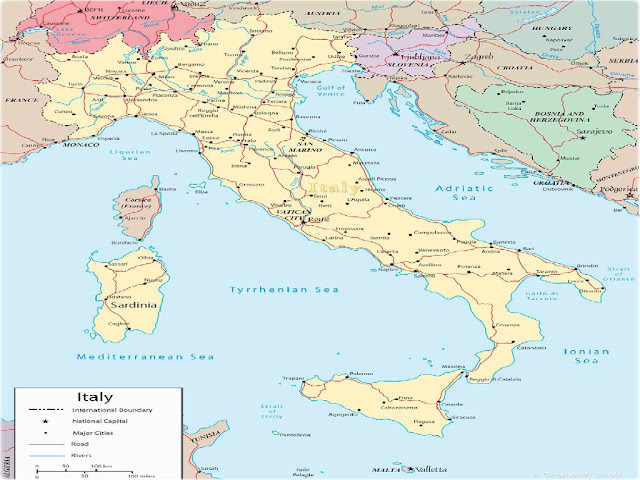 Europe Italy Map 