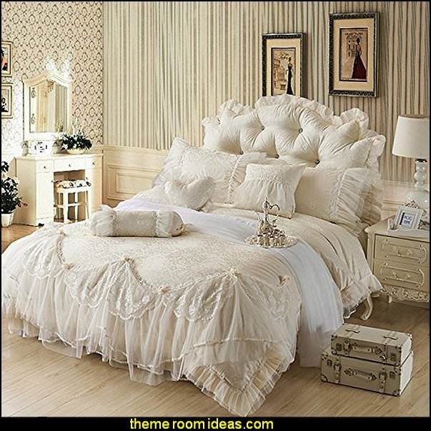 modern victorian Romantic bedding Vintage style, romantic bedroom ideas