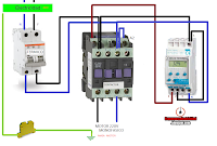 maniobra con contactor y reloj horario