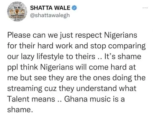 Ghanaian artist, Shatta Wale has thrown shade at his people following Black Sherif’s big break.