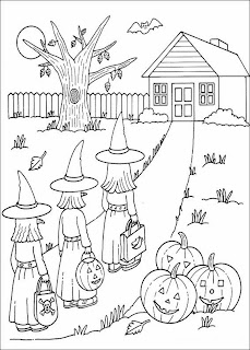 Brujas de Halloween para Pintar, parte 4