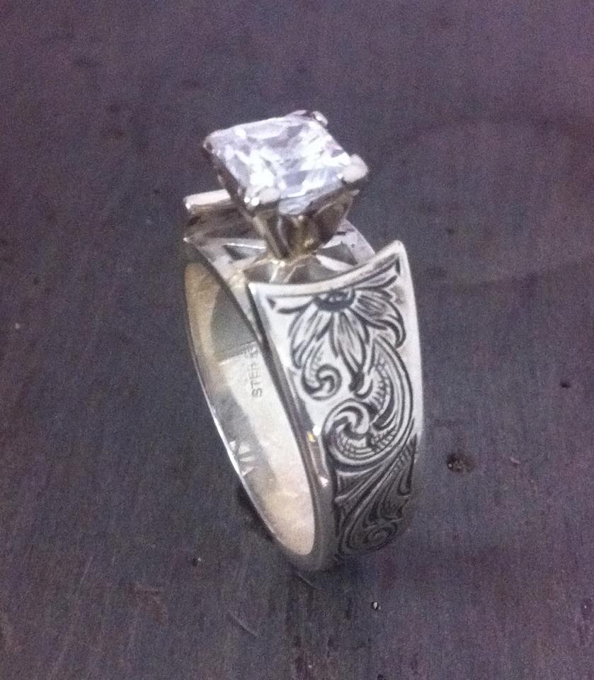 Western silver wedding rings