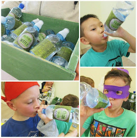 TMNT Party - bouncing is thirsty work - free printable water bottle labels