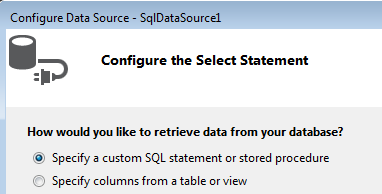 Configure the Select Statement