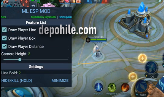 Mobile Legends Bryangig Menu ESP, Zoom Out Hileli Apk 2021
