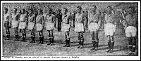 Selección de ESPAÑA - Temporada 1950-51 - BÉLGICA 3 (Van Gestel 2 y Van Steenlant), ESPAÑA 3 (Gonzalvo III y Zarra 2) - 10/06/1951 - Partido amistoso - Bruselas, Bélgica, estadio Heysel - Alineación: Ramallets; Calvet, Parra, Gabriel Alonso; Gonzalvo III, Nando; Basora, Venancio, Zarra, Panizo y Gaínza