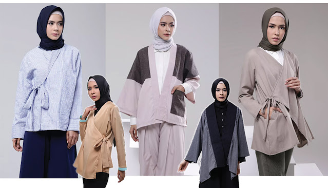 Outerwear wanita kimono panjang. Sumber Hijup