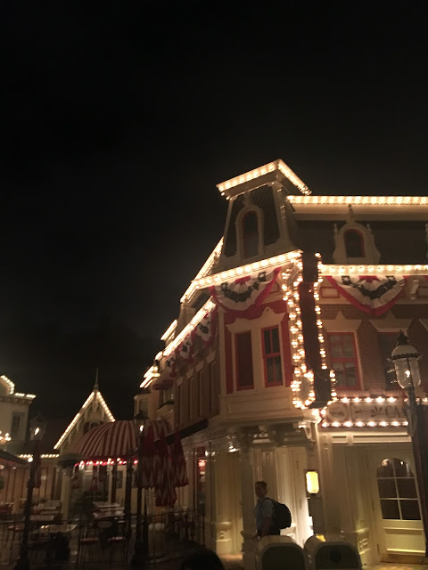 Carnation Cafe at Night Main Street USA Disneyland