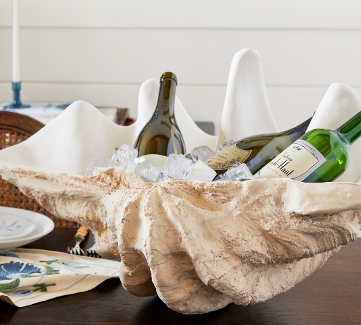 Large Clam Shell Wine Cooler Coastal Wine Chillers