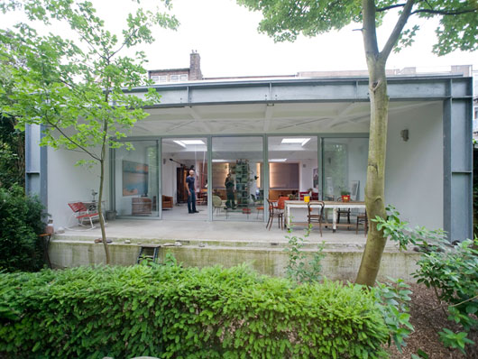 Cool Modern House Made from Ambulance Garage