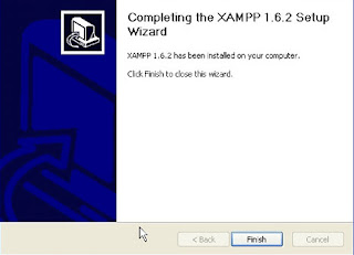 finish installasi XAMPP