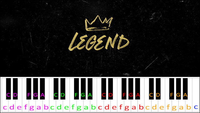 Legend by The Score Piano / Keyboard Easy Letter Notes for Beginners