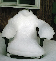 snowy chair