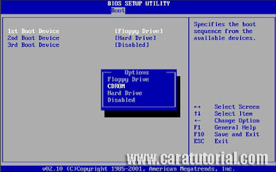Cara Tutorial Setting BIOS Agar Booting dari CD/DVD ROM