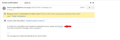 Email Confirmation Adnow