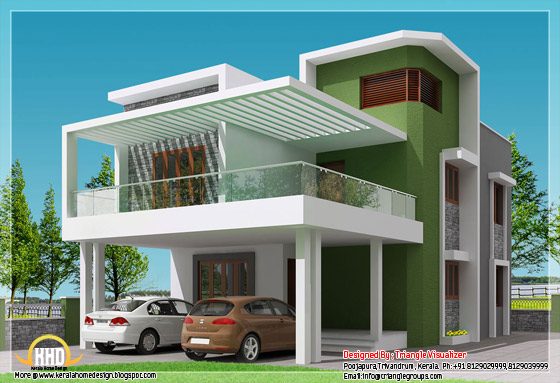 Beautiful 4 BHK contemporary modern simple Indian house design