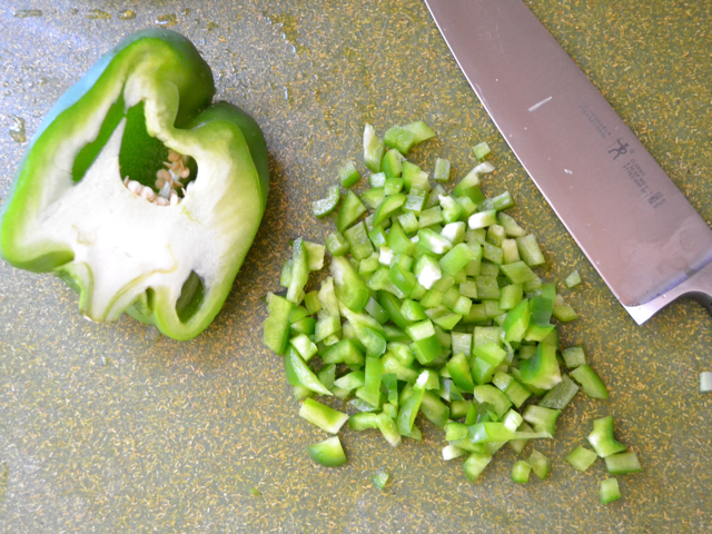 cut bell pepper