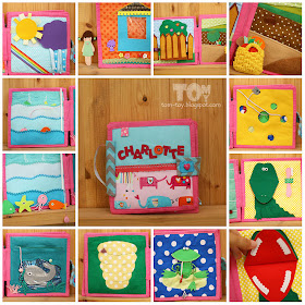 Quiet book for Charlotte - fabric activity busy book for children by TomToy